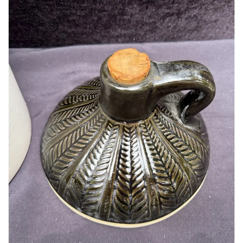 Vintage Ceramic Monmouth Pottery Rustic Primitive Moonshine Jug Cookie Jar 11